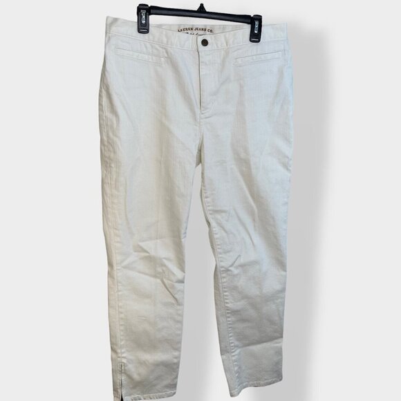 Lauren Ralph Lauren White Tapered Jeans - Picture 1 of 3